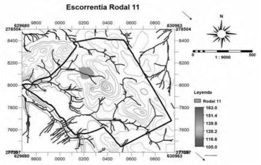 Figura 2. Mapa de Escorrentía Rodal 11.